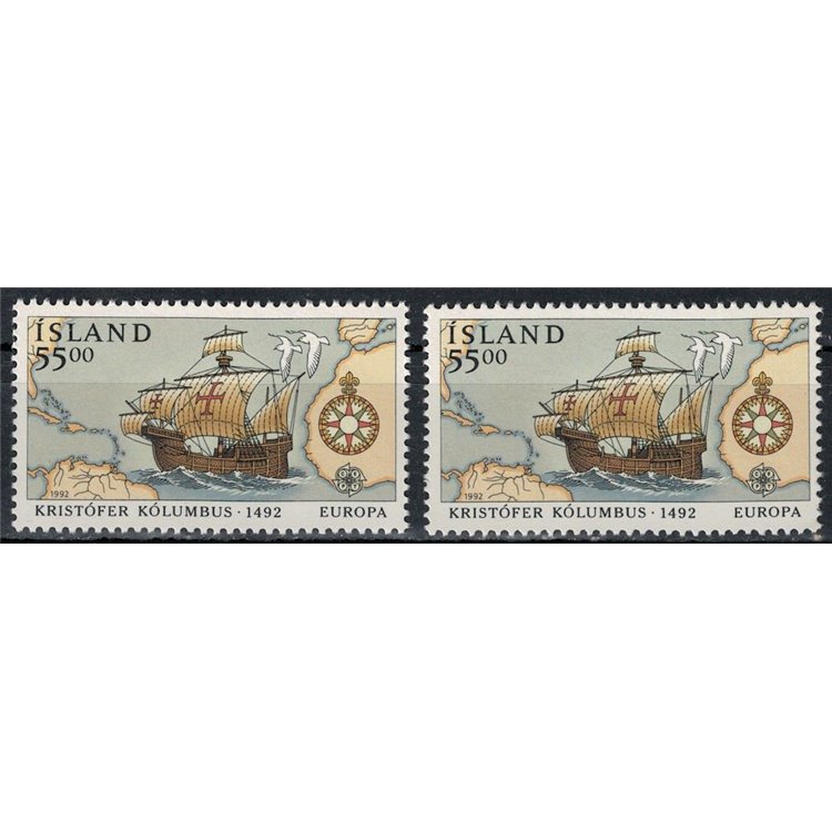 ICELAND 1992 Europe 2v MNH**