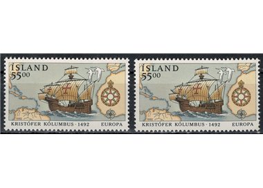 ICELAND 1992 Europe 2v MNH**
