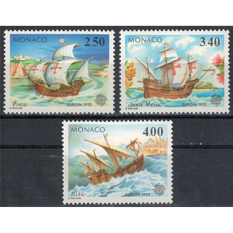 MONACO 1992 Europe 3v MNH**