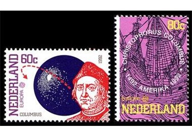 NETHERLANDS 1992 Europe 2v MNH**