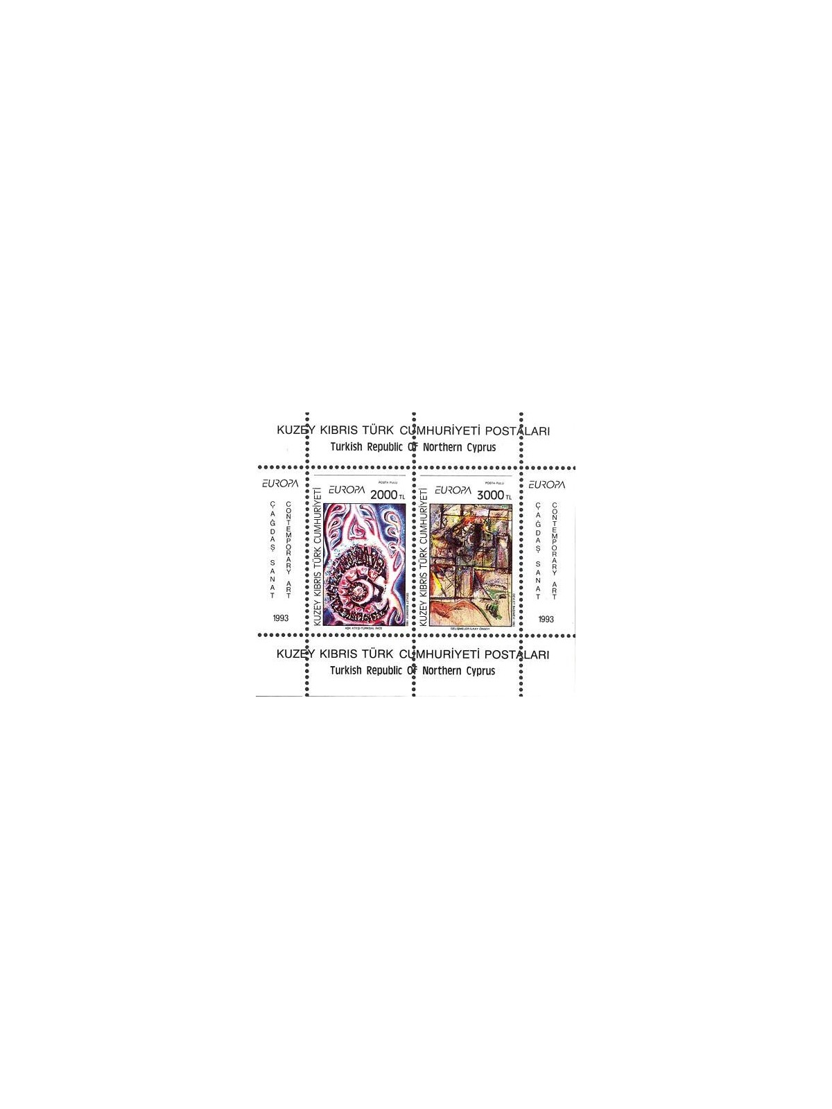 NORTHERN CYPRUS 1993 Europe s/s MNH**