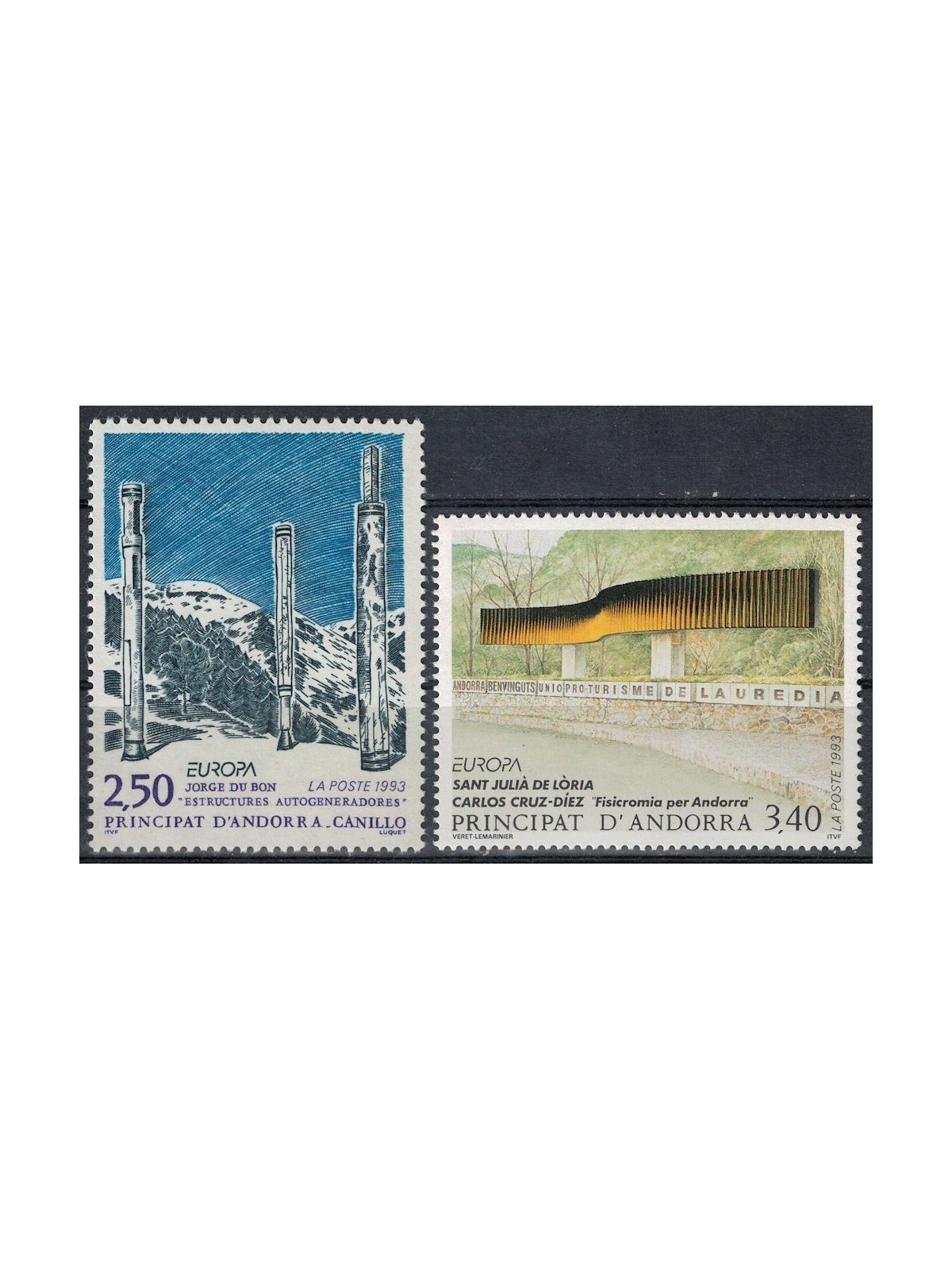 FRENCH ANDORRA 1993 Europe 2v MNH**