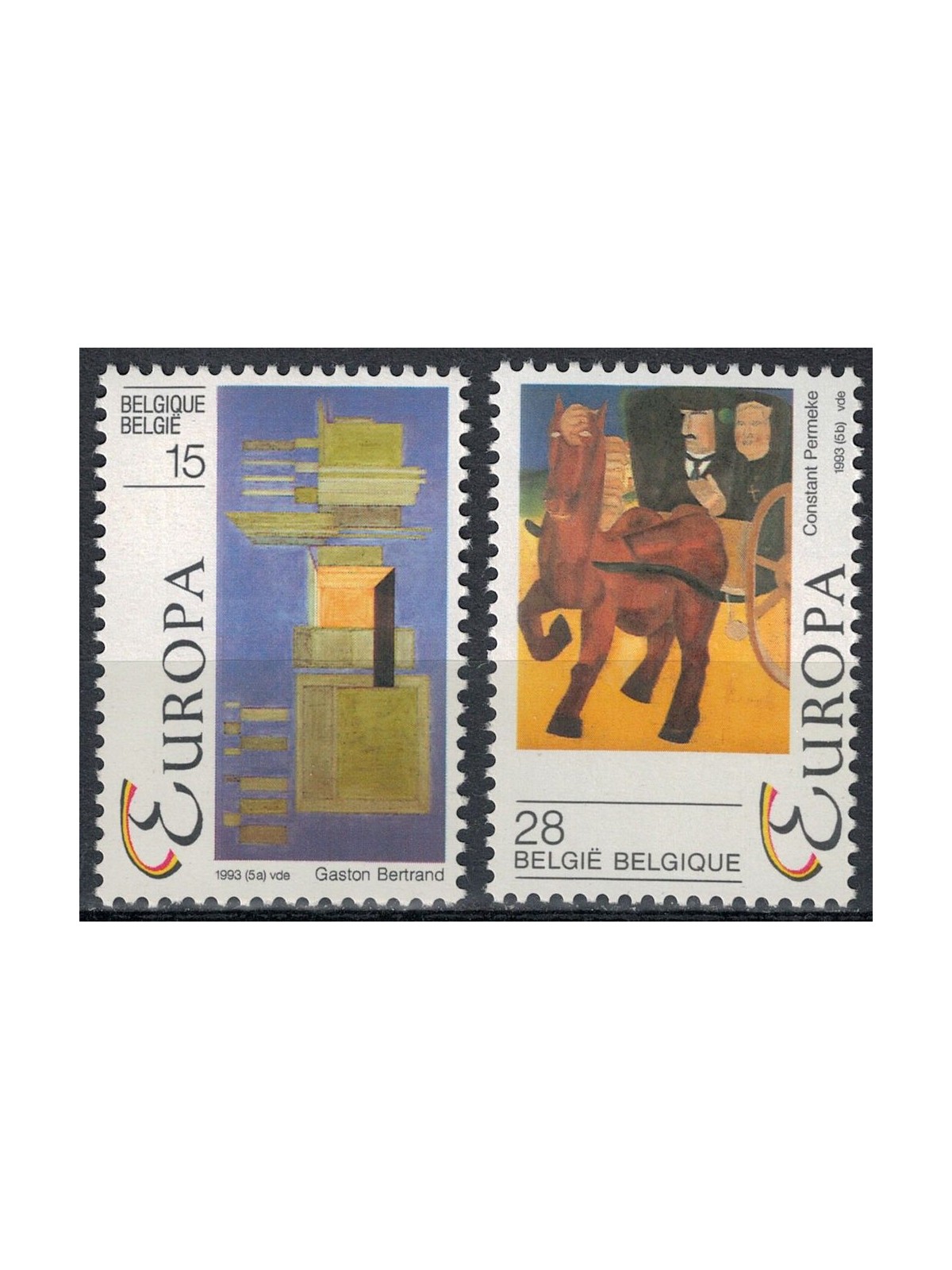 BELGIUM 1993 Europe 2v MNH**