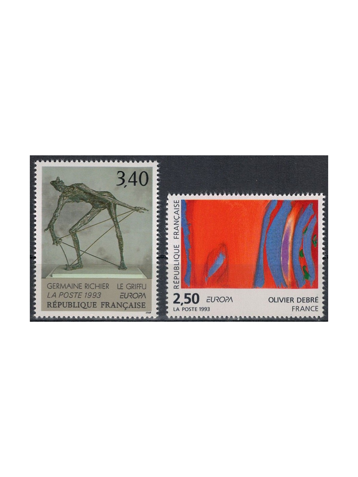 FRANCIA 1993 Europa 2v MNH**