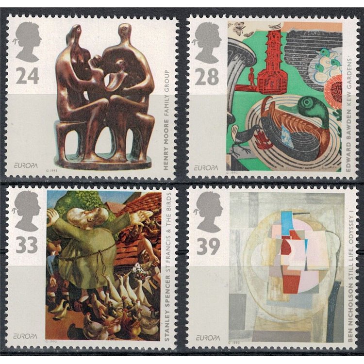 GREAT BRITAIN 1993 Europe 4v MNH**