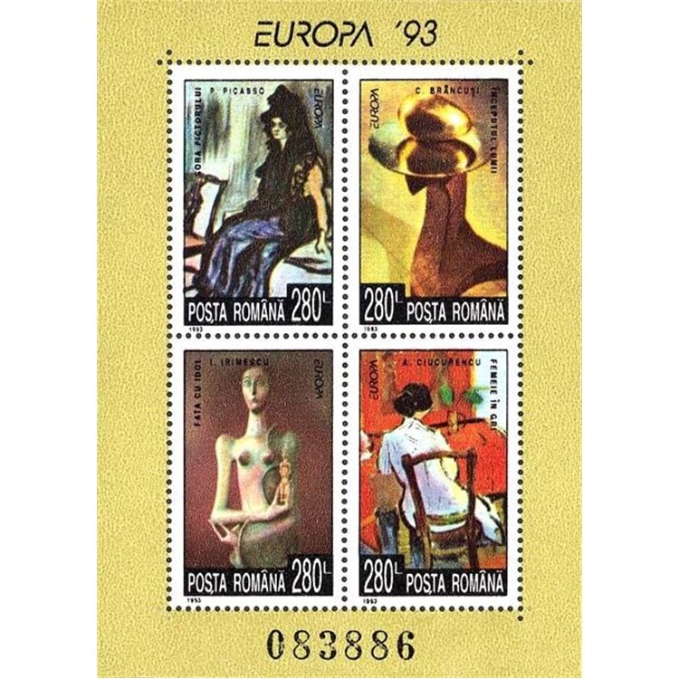 ROMANIA 1993 Europe s/s MNH**