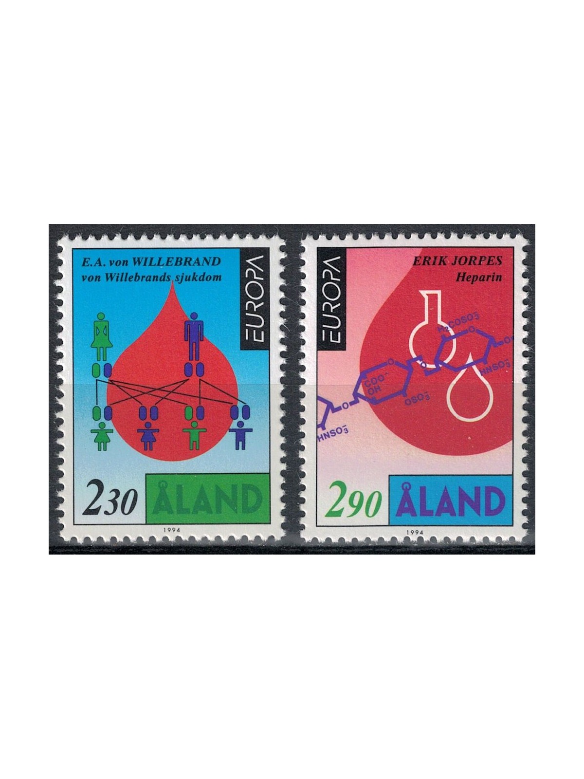 ALAND 1994 Europe 2v MNH**