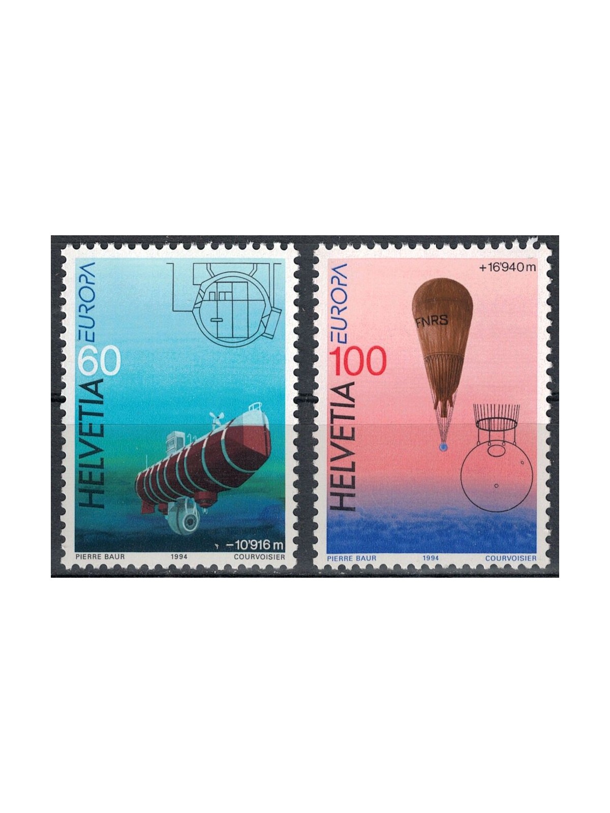 SWITZERLAND 1994 Europe 2v MNH**