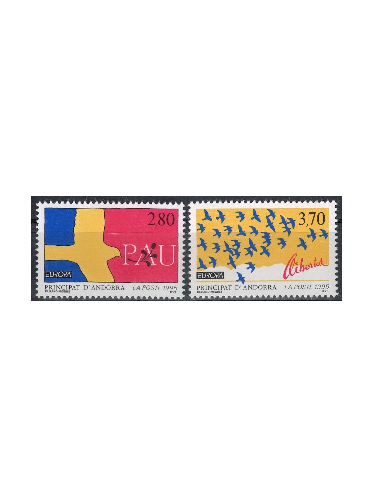 ANDORRA FRANCESE 1995 Europa 2v MNH**