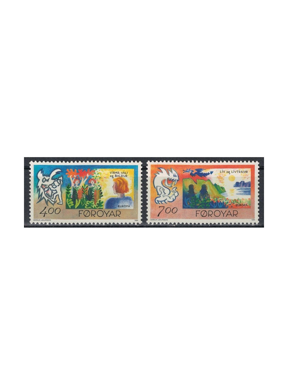 FAROE ISLANDS 1995 Europe 2v MNH**