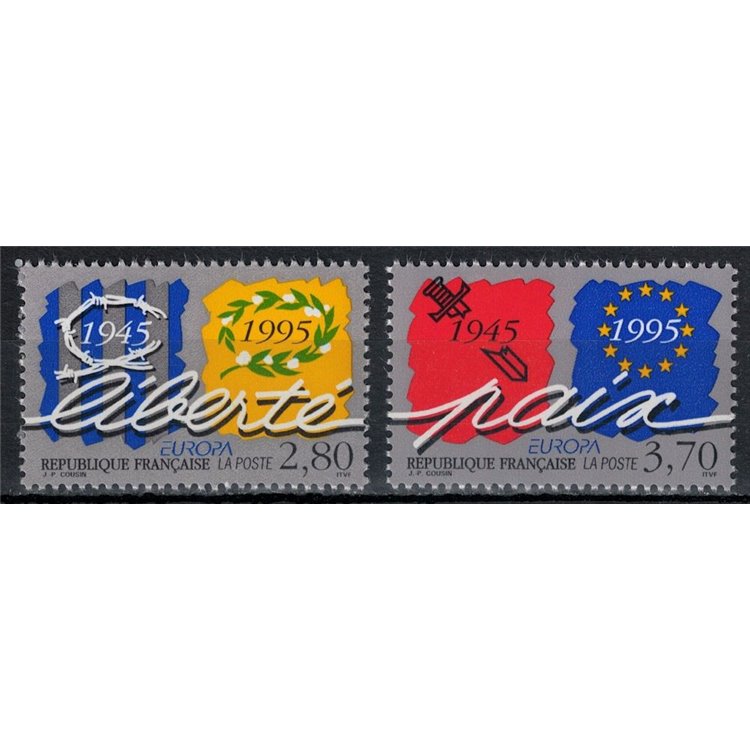 FRANCE 1995 Europe 2v MNH**