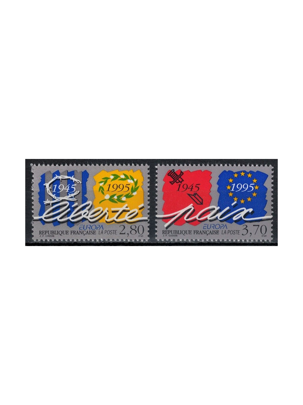FRANCE 1995 Europe 2v MNH**