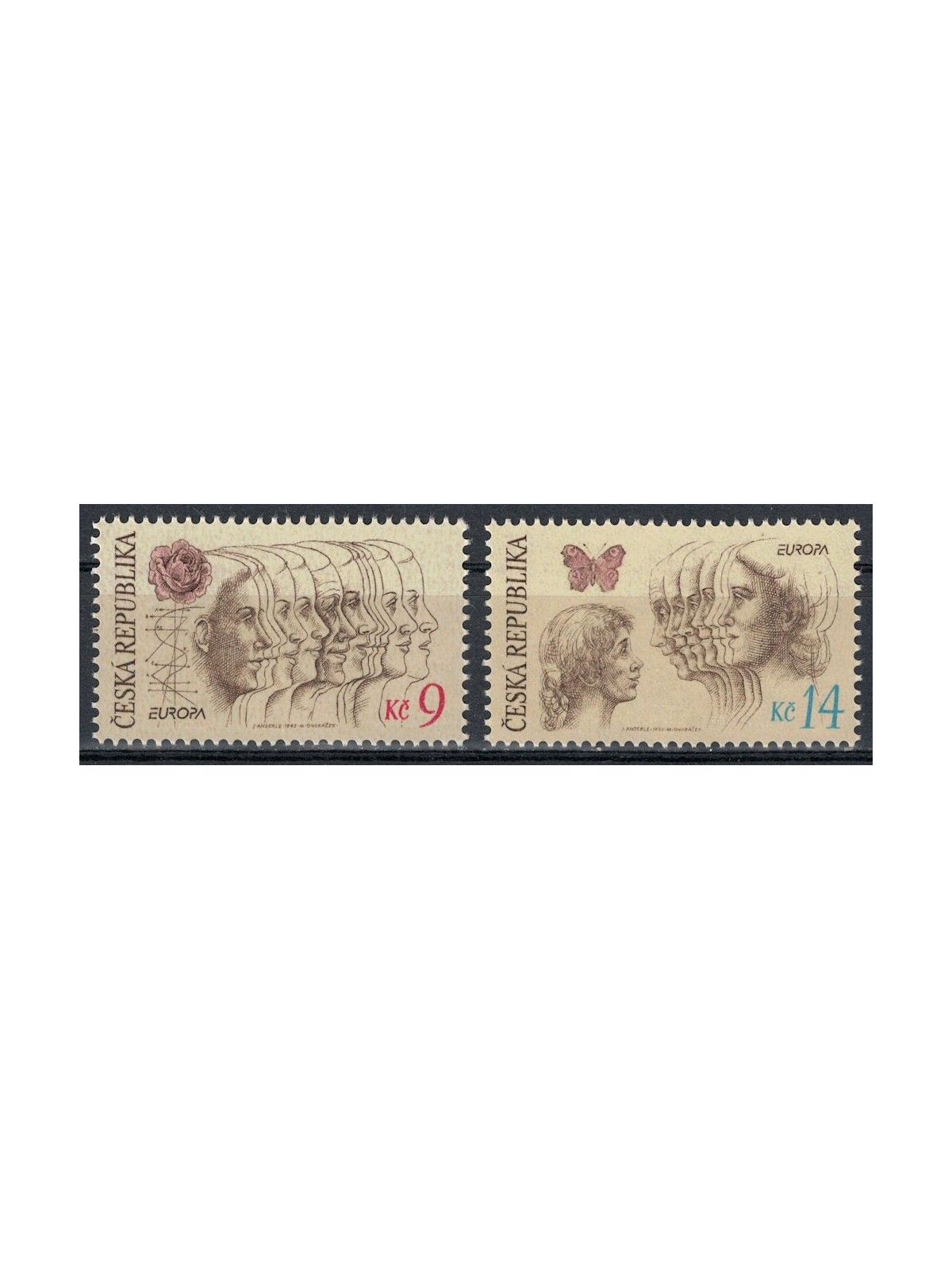 REPUBBLICA CECA 1995 Europa 2v MNH**