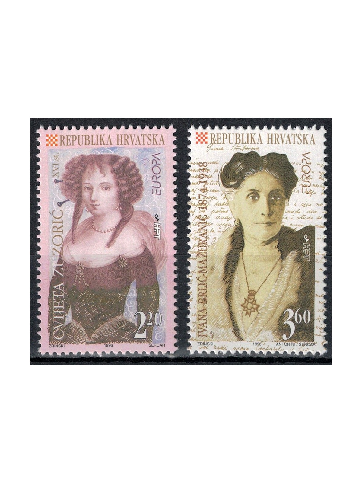 CROATIA 1996 Europe 2v MNH**