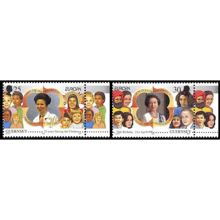 GUERNSEY 1996 Europe 2v MNH**