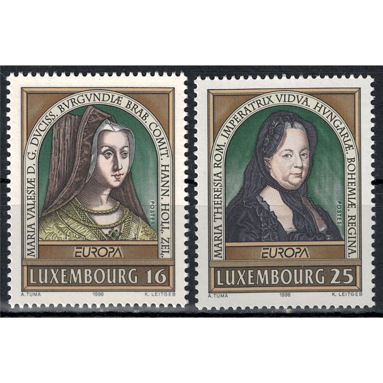 LUSSEMBURGO 1996 Europa 2v MNH**