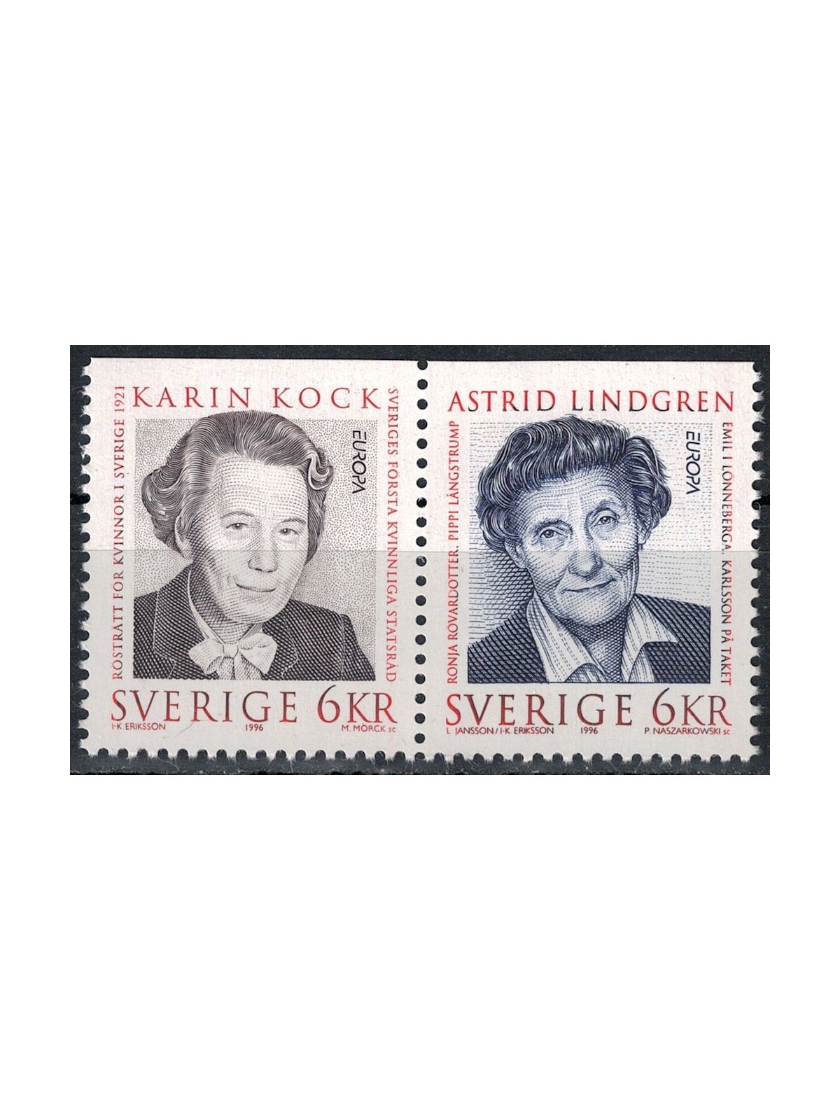 SVEZIA 1996 Europa 2v MNH**