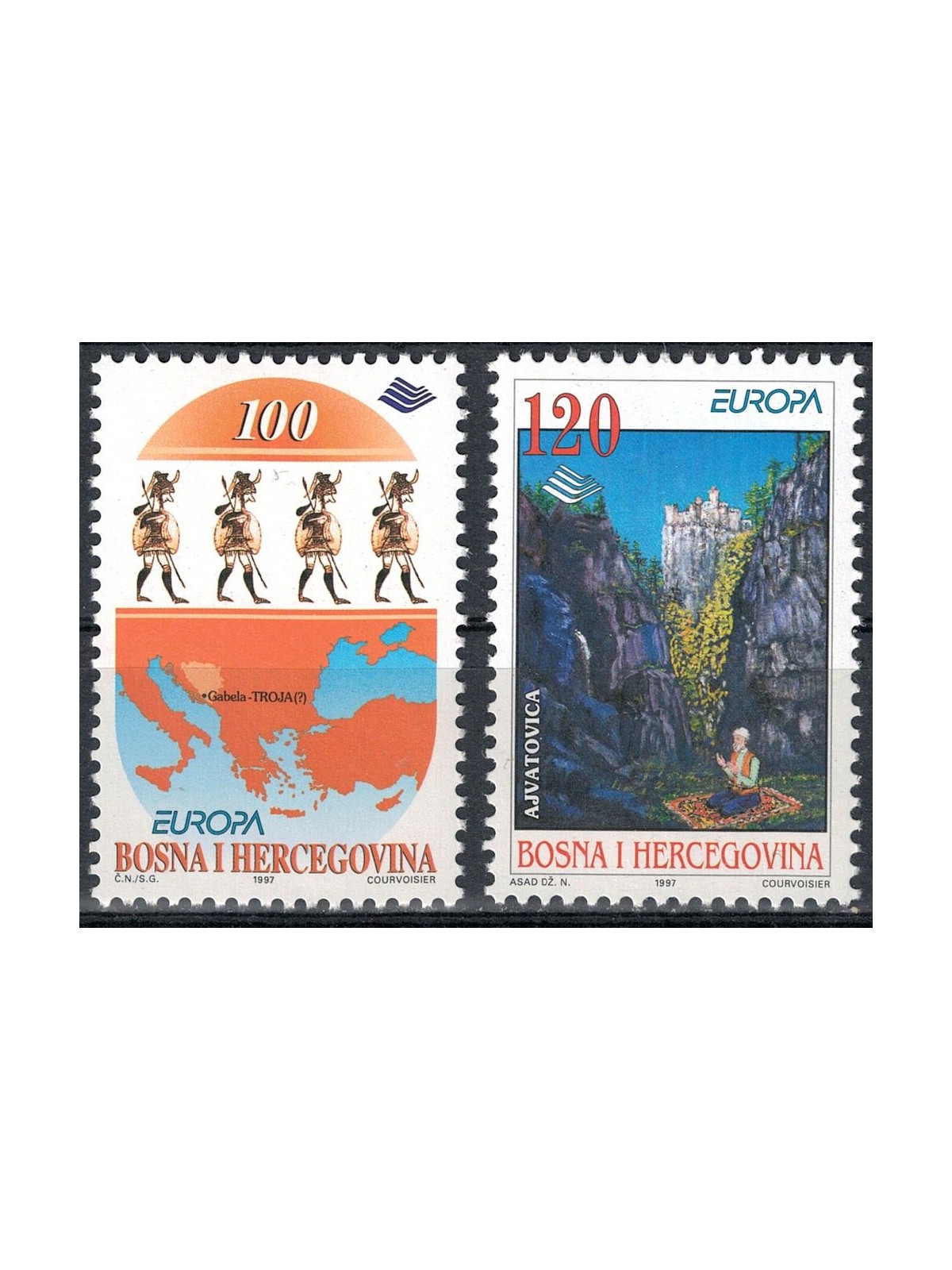 BOSNIA AND HERZEGOVINA 1997 Europe 2v MNH**