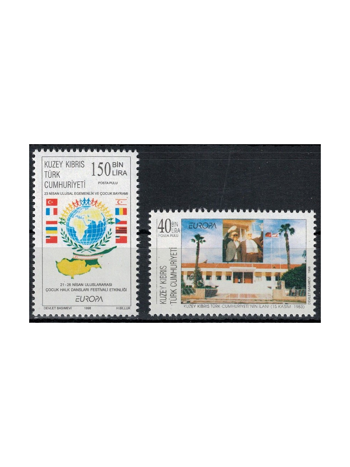 CIPRO DEL NORD 1998 Europa 2v MNH**