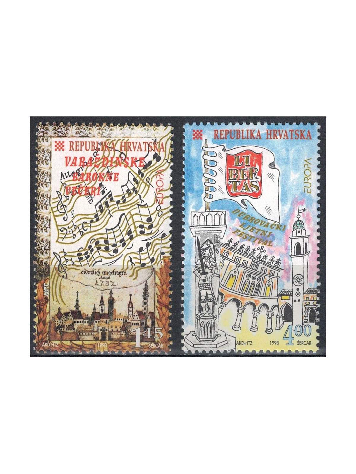 CROAZIA 1998 Europa 2v MNH**