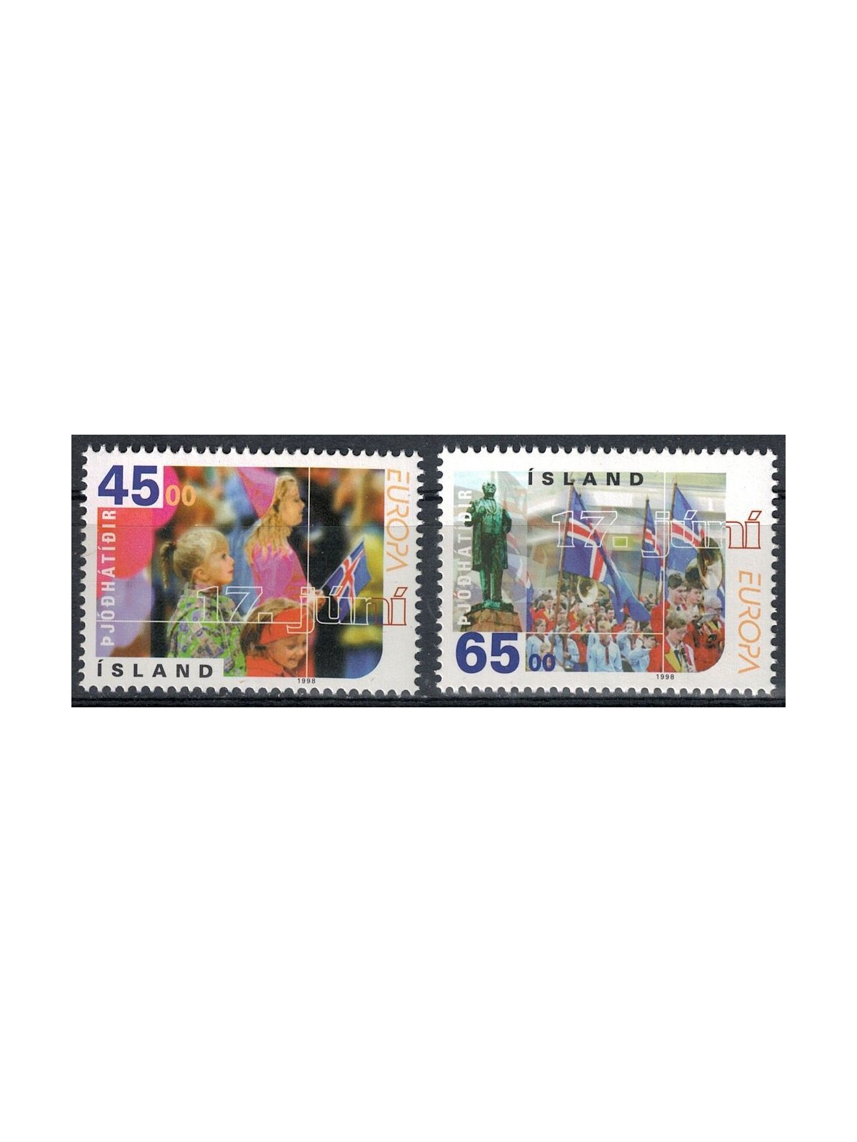 ISLANDA 1998 Europa 2v MNH**