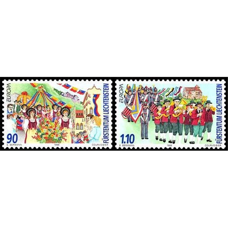 LIECHTENSTEIN 1998 Europa 2v MNH**