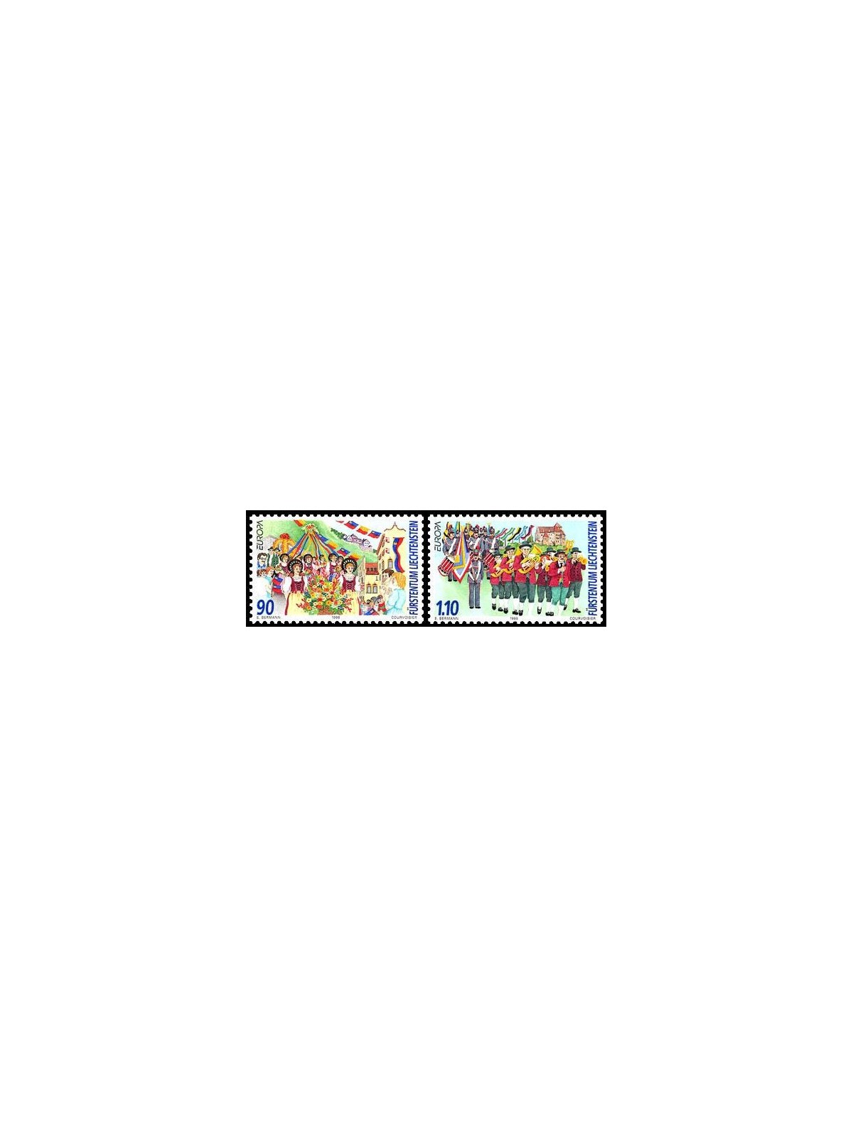 LIECHTENSTEIN 1998 Europa 2v MNH**