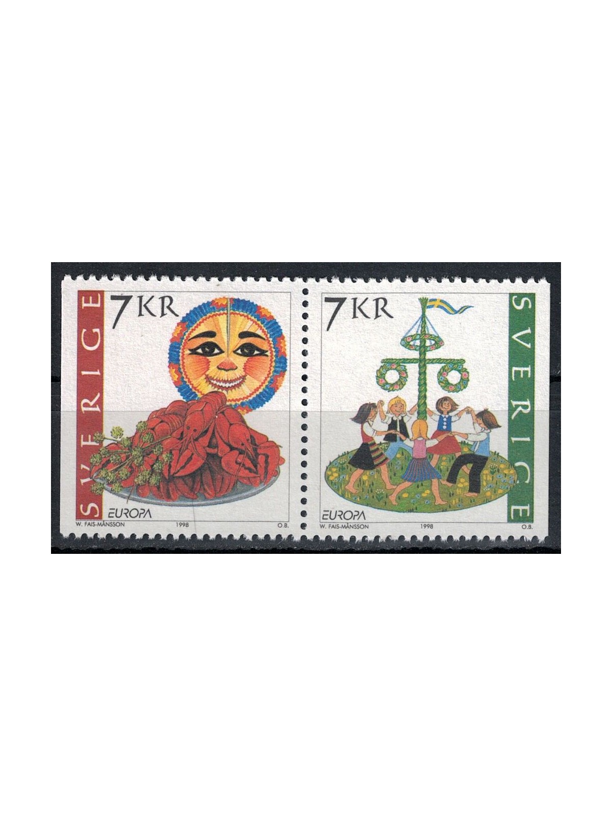 SVEZIA 1998 Europa 2v MNH**