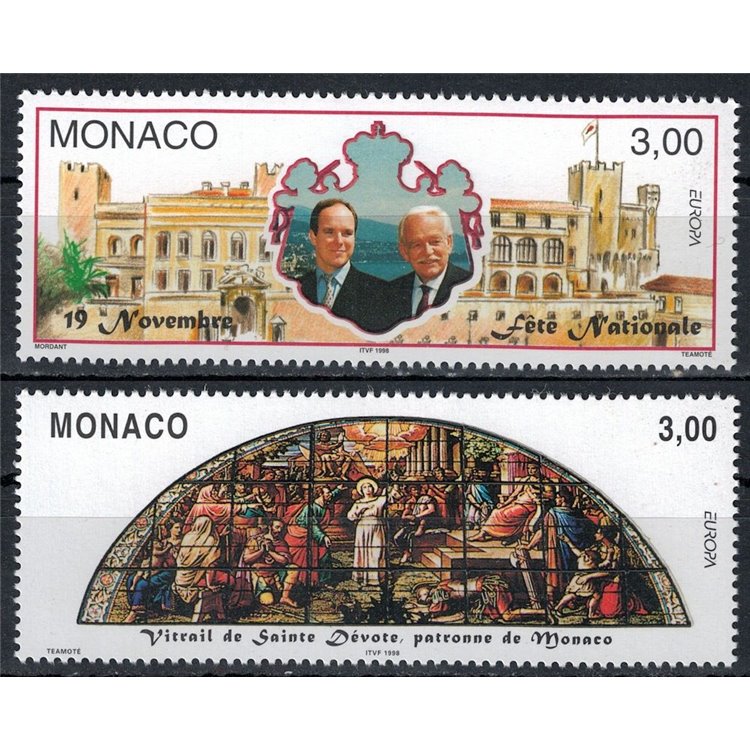 MONACO 1998 Europa 2v MNH**