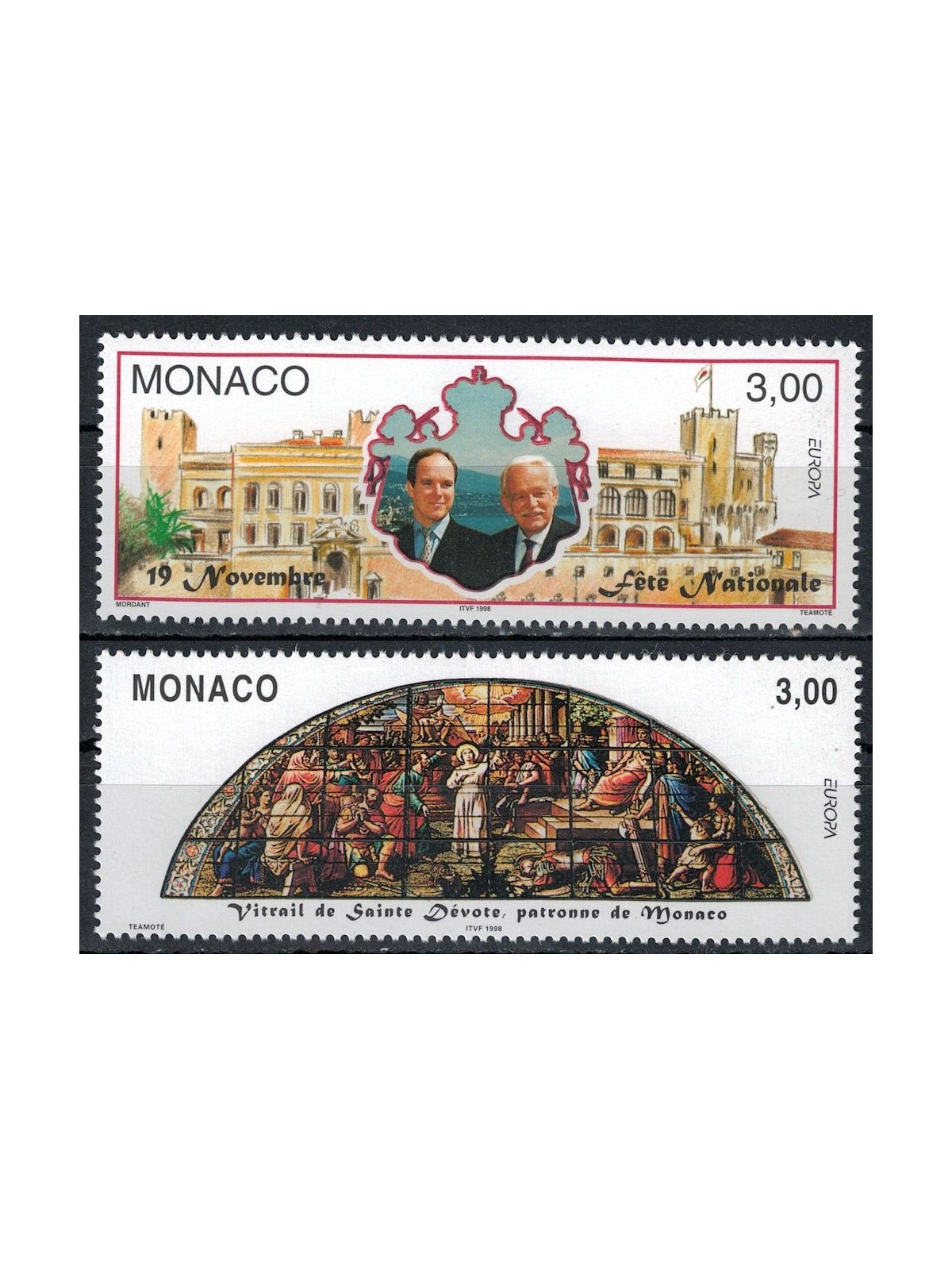 MONACO 1998 Europa 2v MNH**