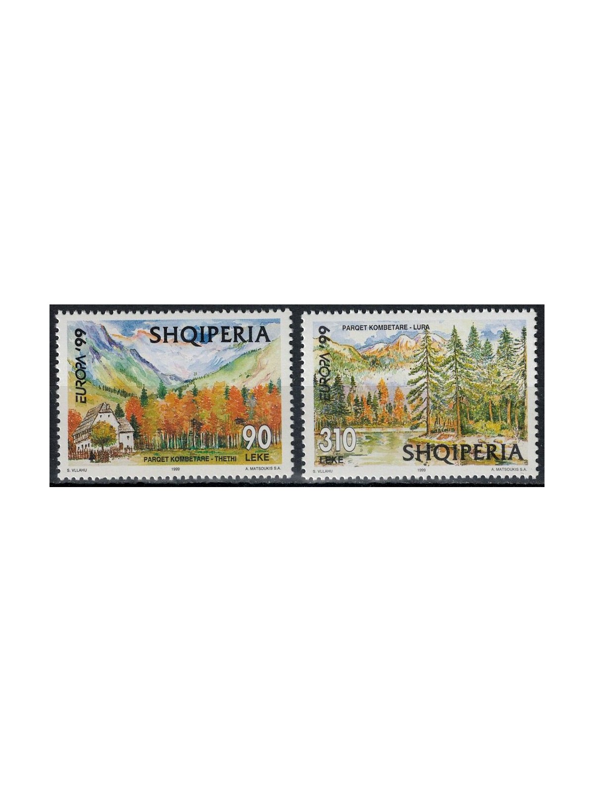ALBANIA 1999 Europe 2v MNH**
