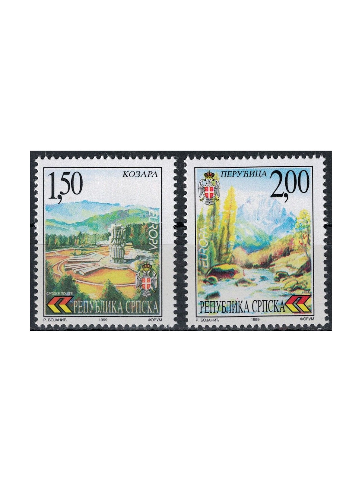 BOSNIA SERBA 1999 Europa 2v MNH**