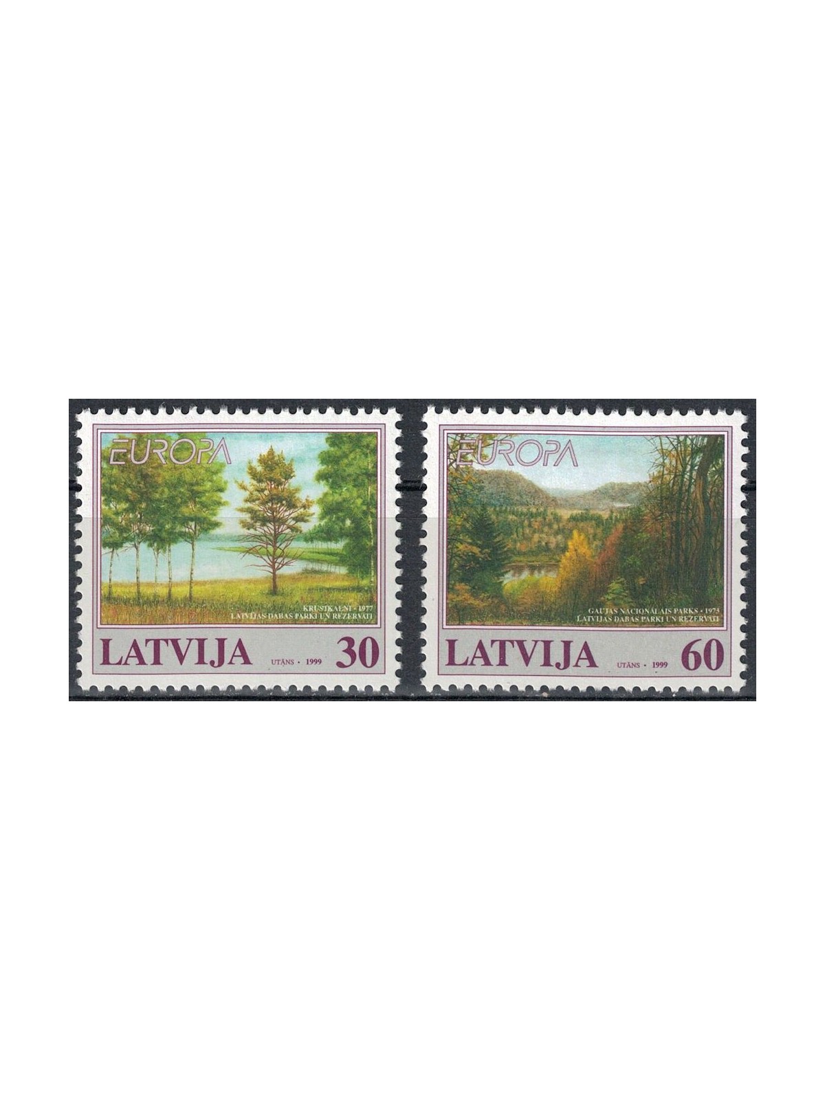 LATVIA 1999 Europe 2v MNH**