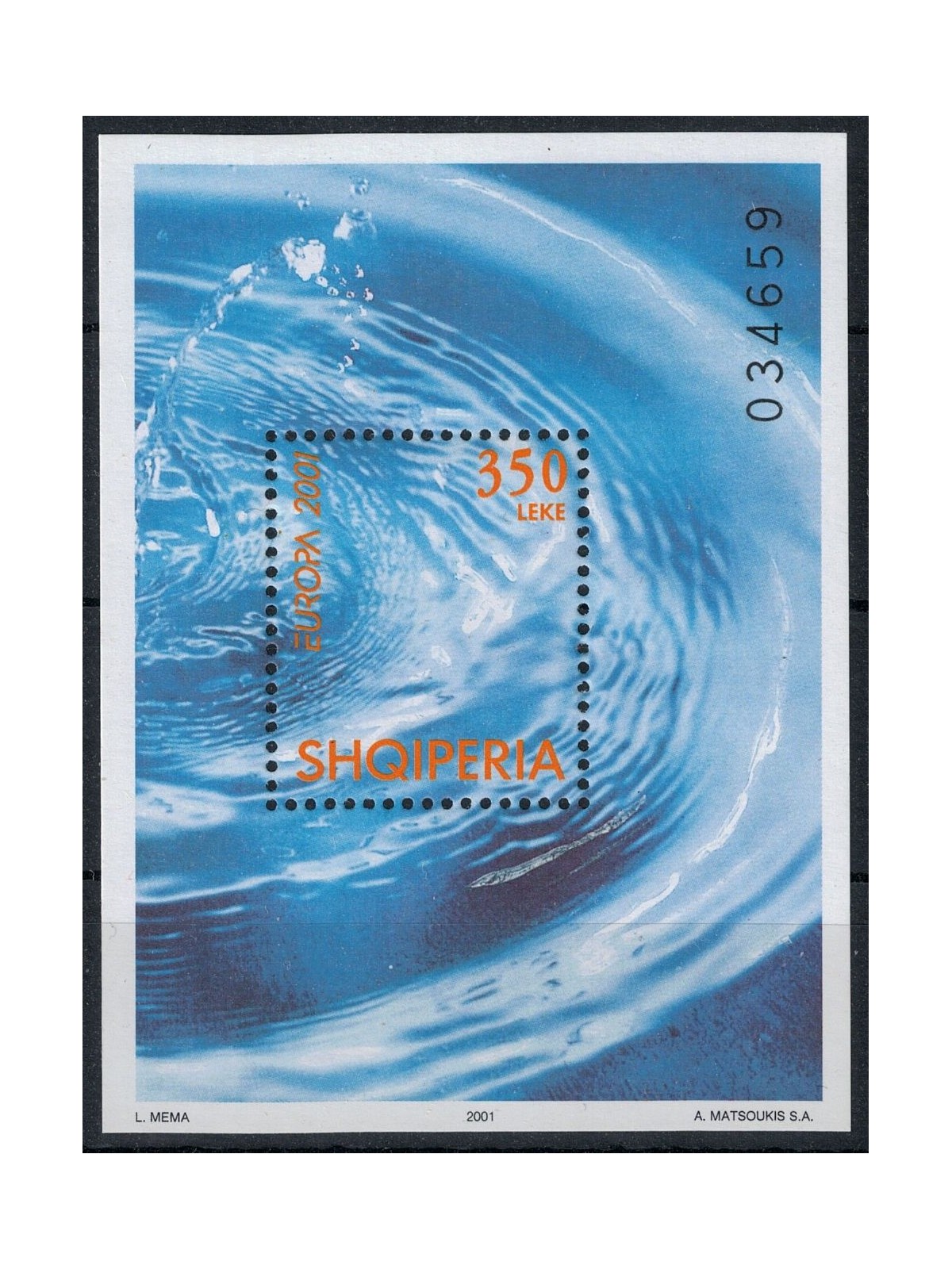ALBANIA 2001 Europa BF MNH**