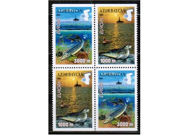 AZERBAIJAN 2001 Europe (from booklet) 4v MNH**