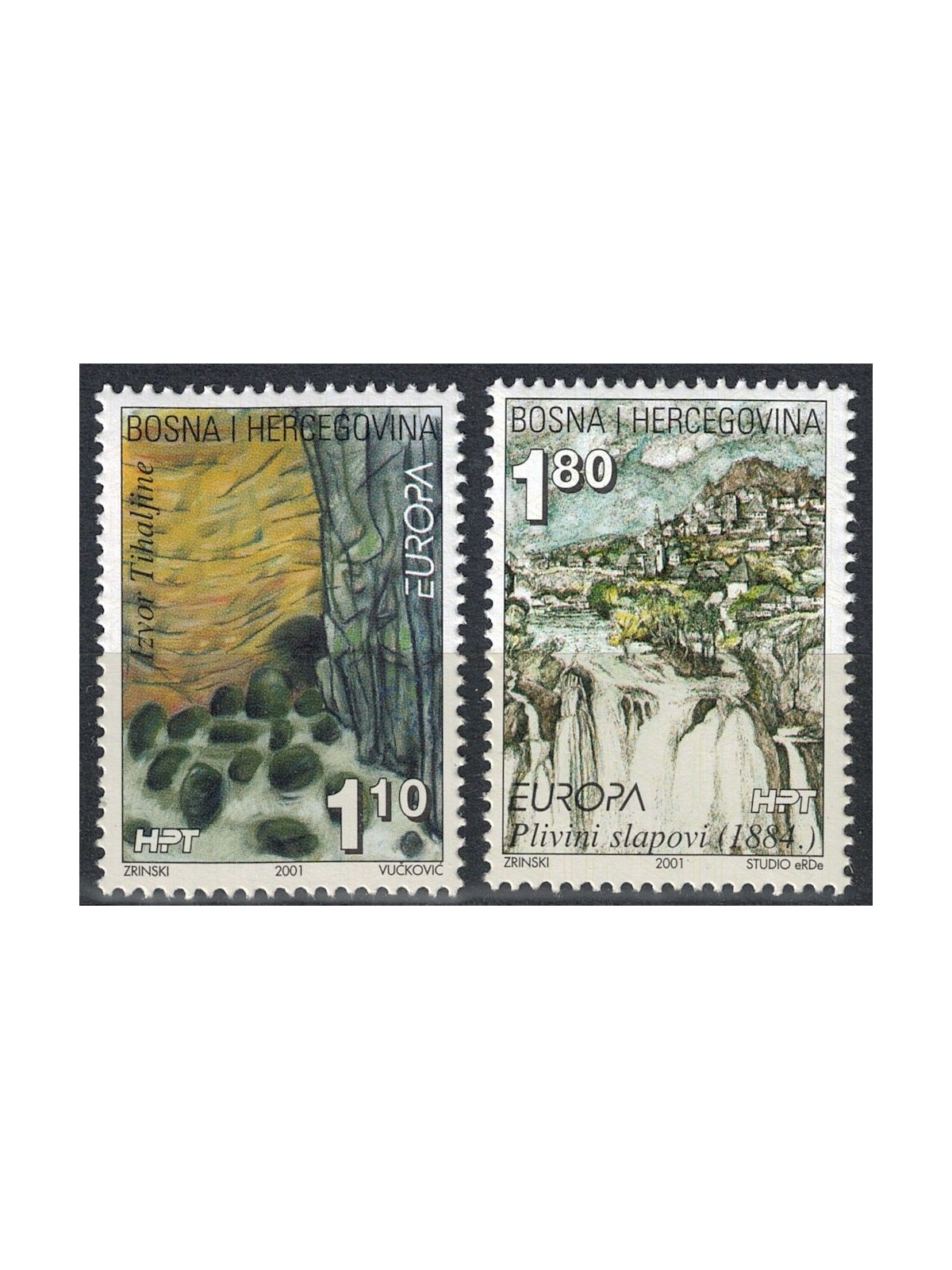 BOSNIA CROATA 2001 Europa 2v MNH**