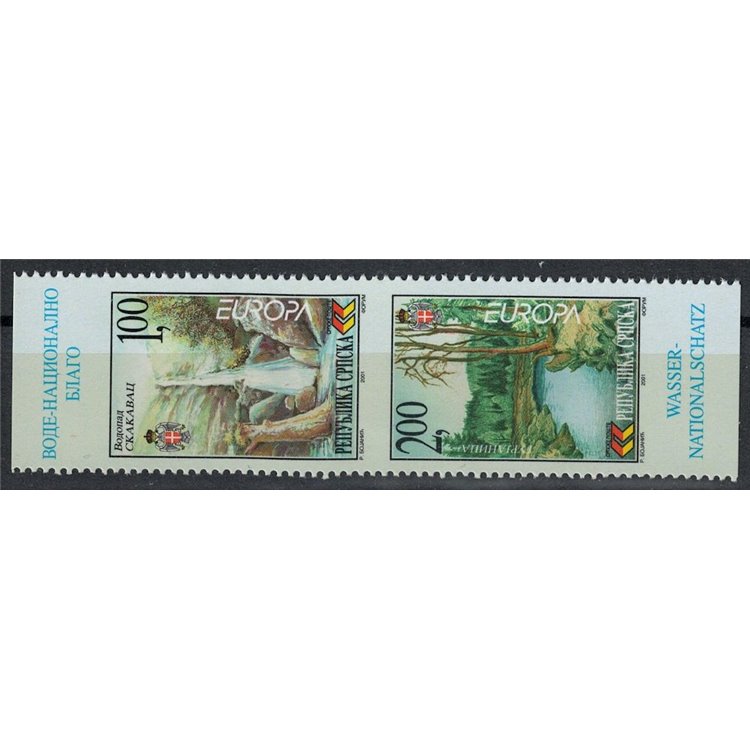 SERBIA AND MONTENEGRO 2001 Europe (from booklet) 2v MNH**