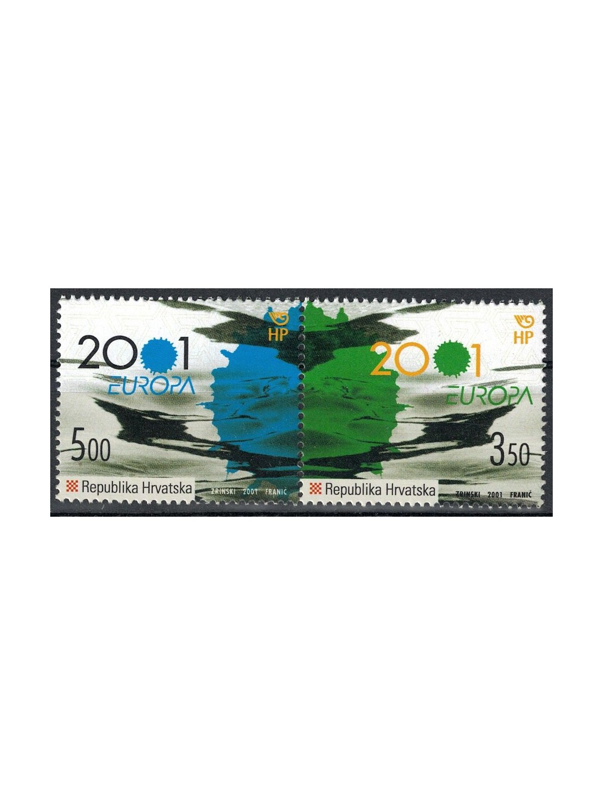 CROAZIA 2001 Europa 2v MNH**