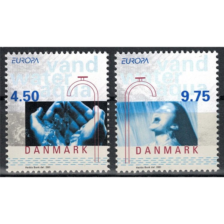 DANIMARCA 2001 Europa 2v MNH**