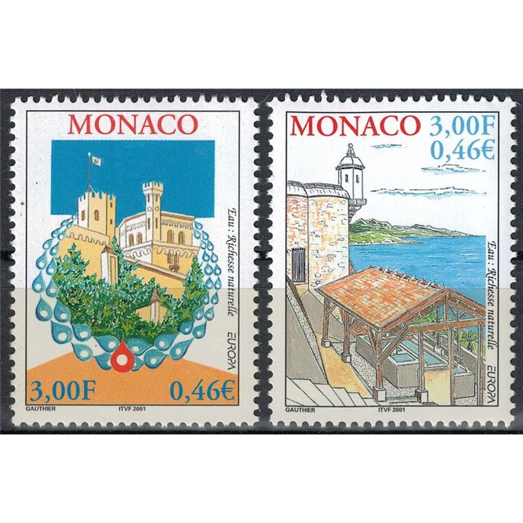MONACO 2001 Europa 2v MNH**