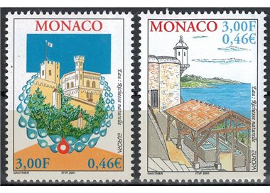 MONACO 2001 Europe 2v MNH**