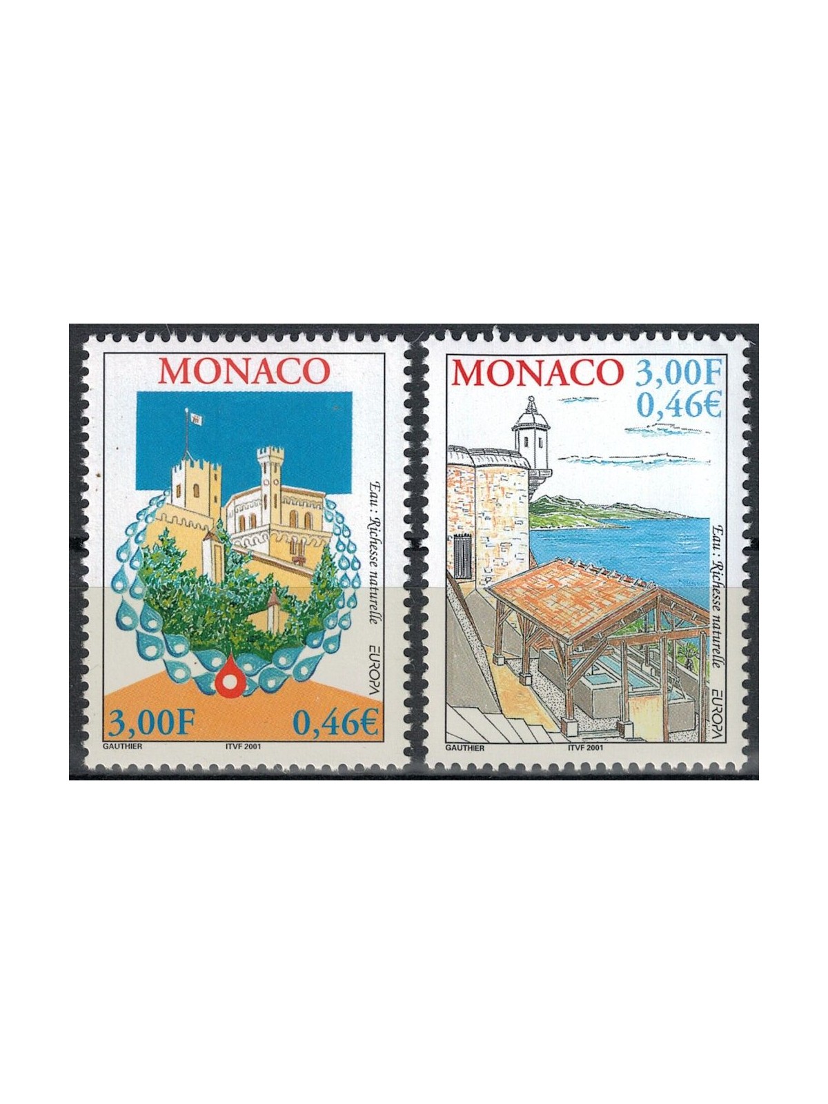 MONACO 2001 Europa 2v MNH**