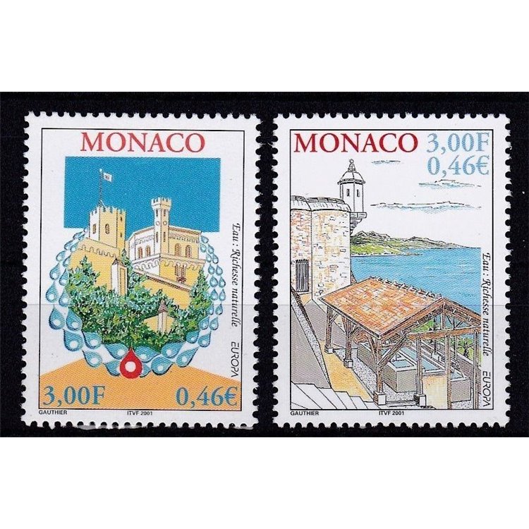 MONACO 2001 Europa 2v MNH**