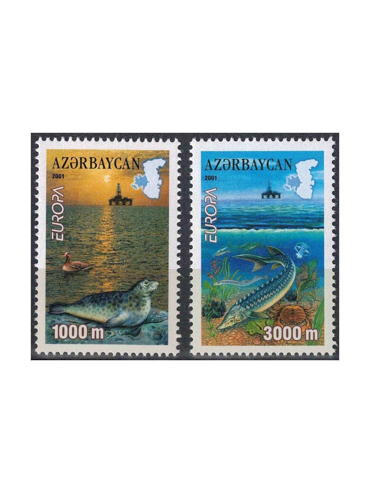 AZERBAIJAN 2001 Europe 2v MNH**