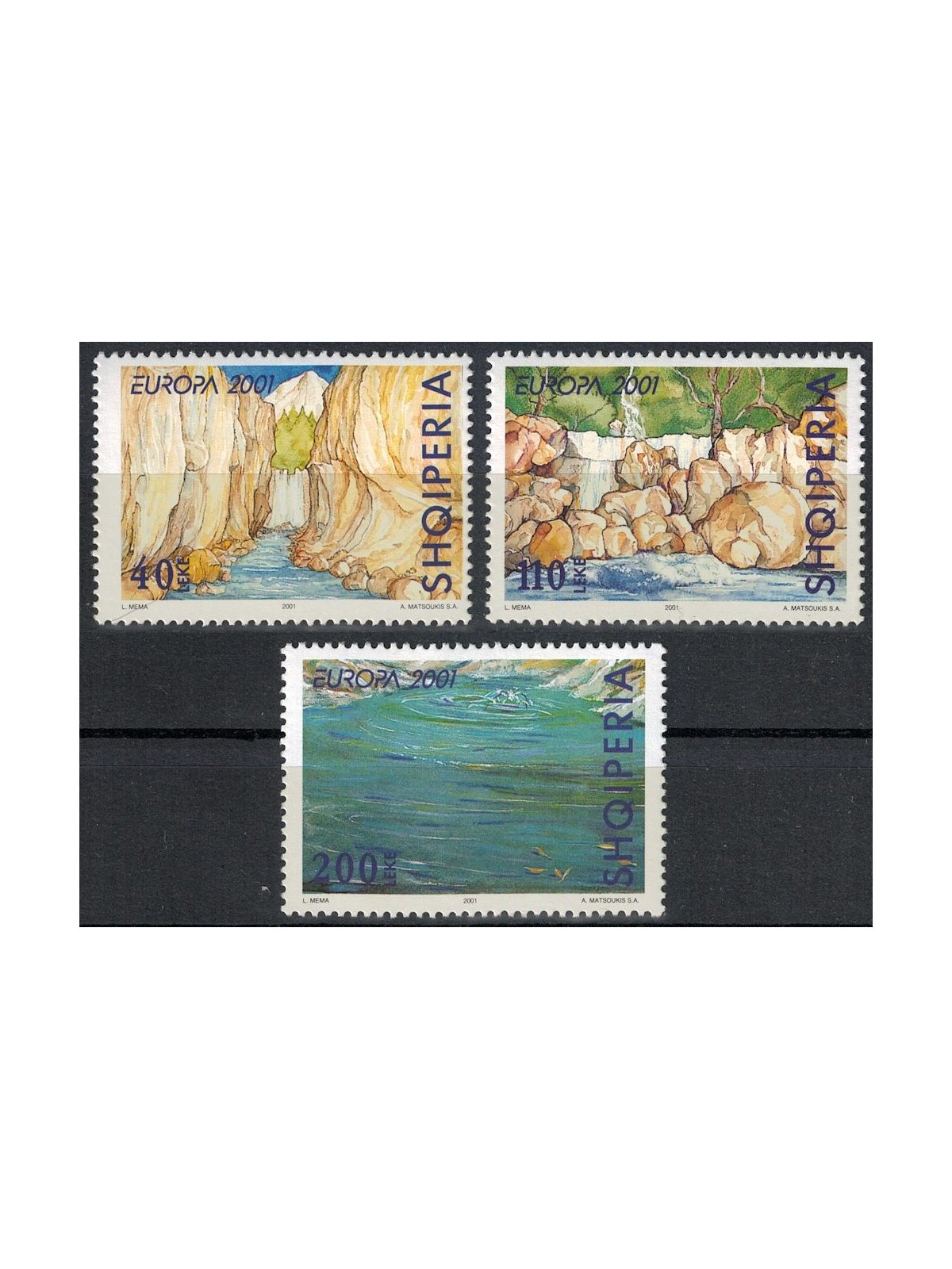 ALBANIA 2001 Europa 3v MNH**