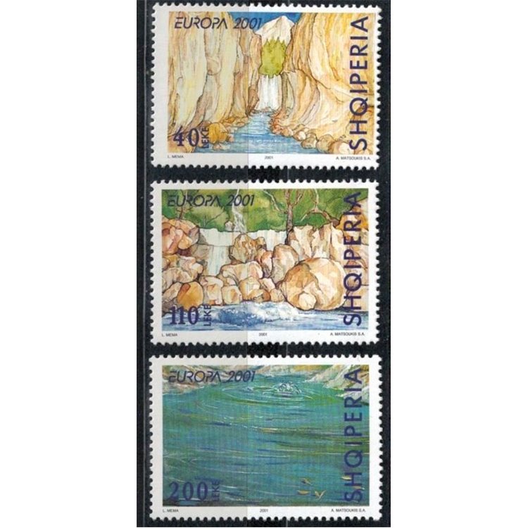 ALBANIA 2001 Europa 3v MNH**