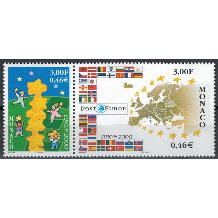 MONACO 2000 Europe 2v MNH**