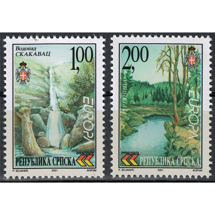 BOSNIA SERBA 2001 Europa 2v MNH**