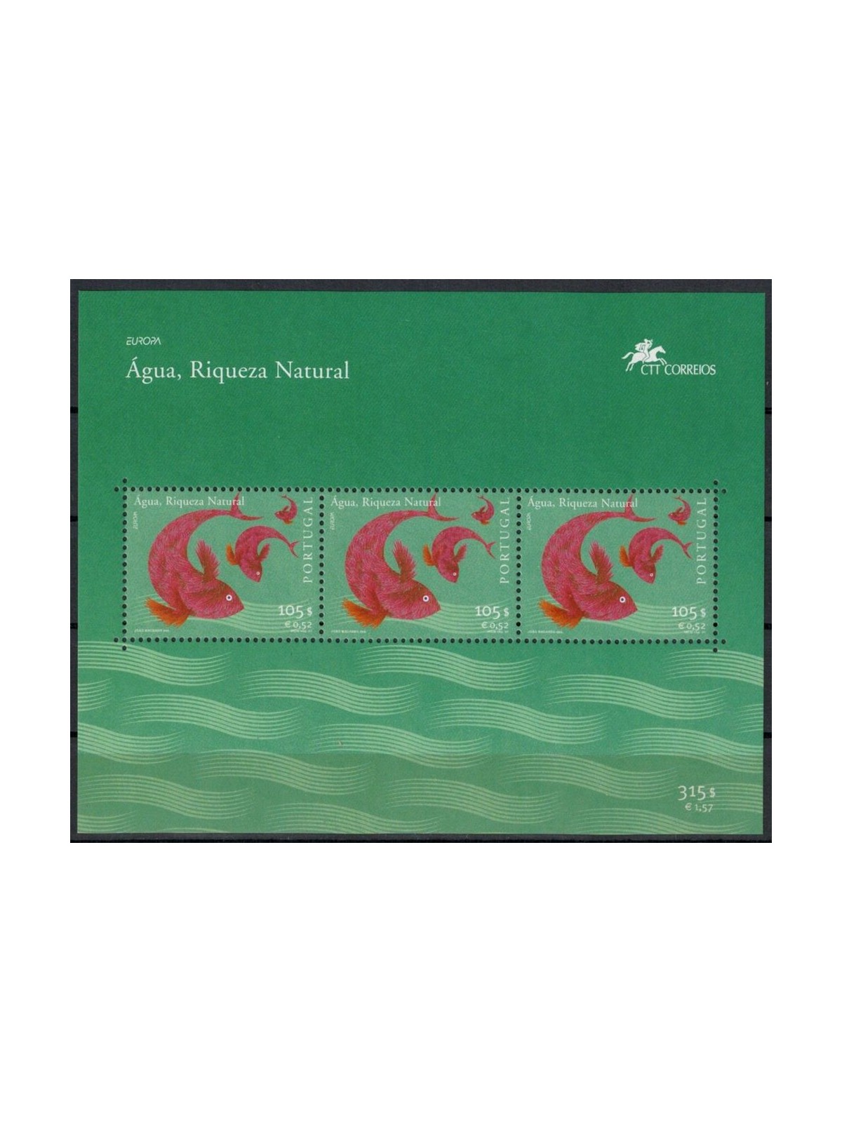 PORTOGALLO 2001 Europa BF MNH**