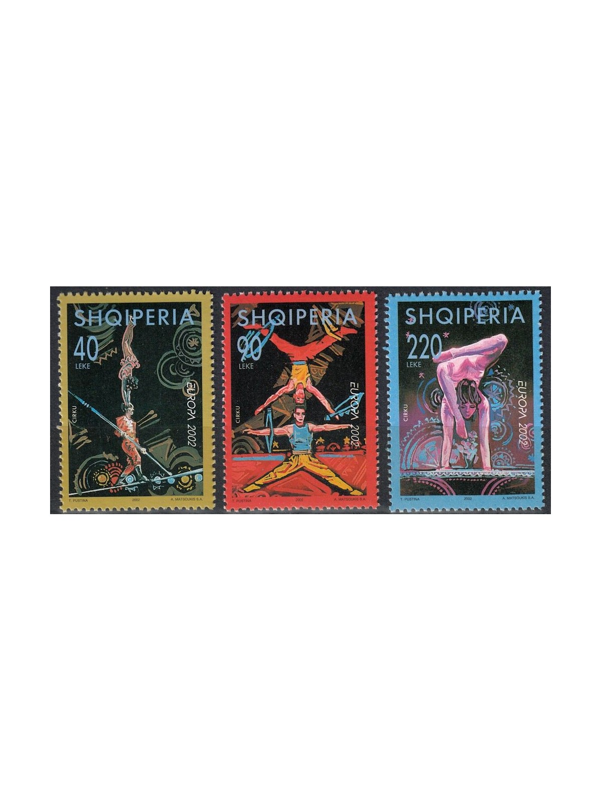 ALBANIA 2002 Europe 3v MNH**